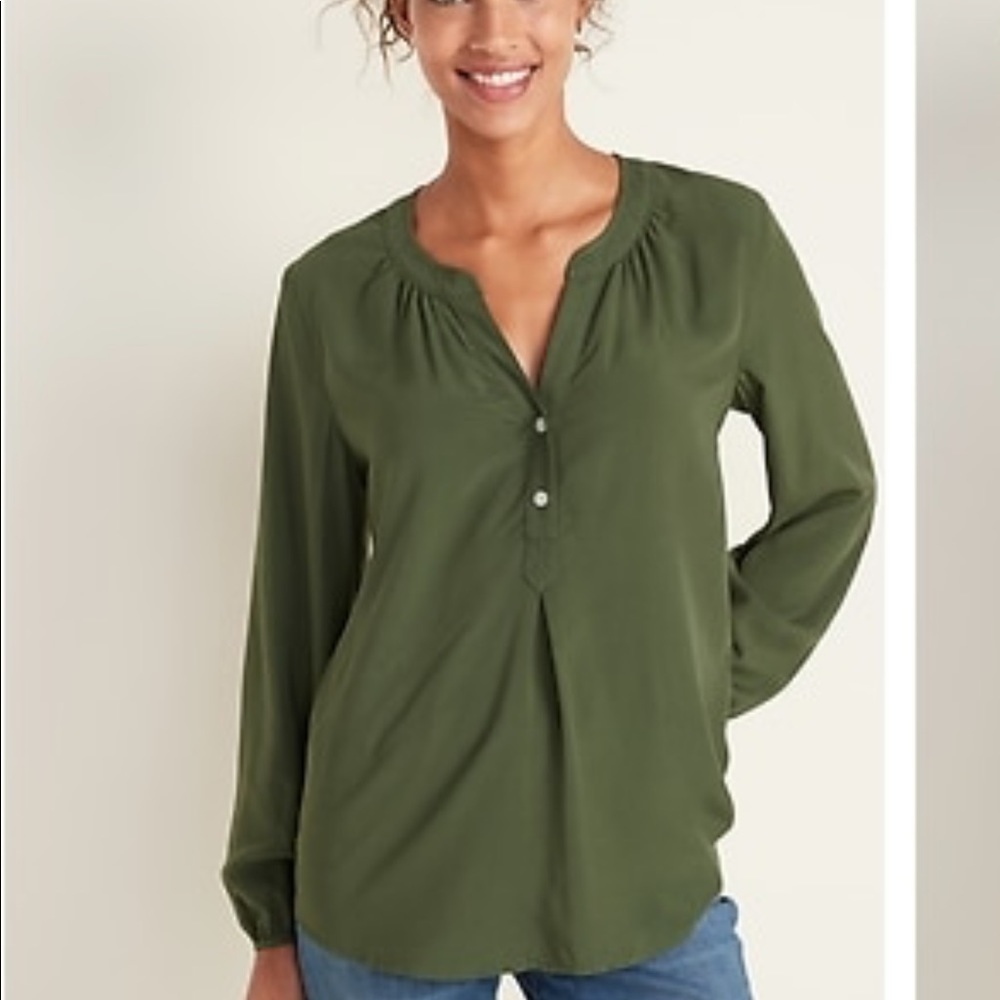 Old Navy Relaxed Popover Blouse SZ 2XL